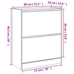 vidaXL Armoire à chaussures chêne sonoma 80x34x96 5 cm bois ingénierie