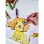 Crayon multi-talents woody 3 in 1 duo - vert clair-marron STABILO