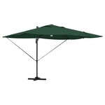 vidaXL Parasol déporté vert Vert Polyester  Métal Grand Hauteur réglable