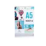 Porte-visuel Vertical Pied Aluminium A5 - Cristal - X 5 - Exacompta