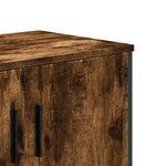 vidaXL Meuble TV chêne fumé 122x34x41 cm bois d'ingénierie