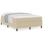vidaXL Lit à ressorts avec Matelas Vert Clair Gris 140x200 cm Tissu en velours côtelé