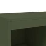 vidaXL Buffet haut vert olive 68x39 x111 5 cm acier