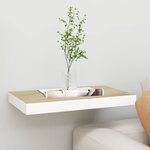 vidaXL Étagère murale flottante chêne et blanc 50x23x3 8 cm MDF