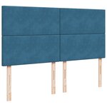 vidaXL Sommier à lattes de lit et matelas bleu 180x200 cm velours