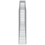 vidaXL Paniers à gabions arqués 2 Pièces 400x30x140/160 cm Fer galvanisé