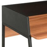 vidaXL Bureau Noir et marron 90x60x88 cm