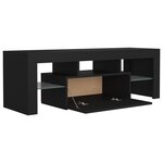 vidaXL Meuble TV avec lumières LED noir 120x35x40 cm