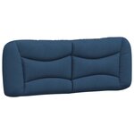 vidaXL Cadre de lit sans matelas bleu 140x190 cm tissu