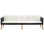 Salon de jardin meuble d'extérieur ensemble de mobilier 2 pièces avec coussins résine tressée noir 02_0015908