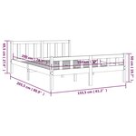 vidaXL Cadre de lit sans matelas bois massif