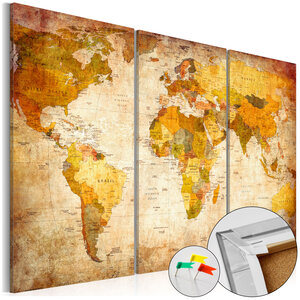 Tableau en liège - antique travel [cork map] l x h en cm 60x40