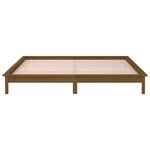 vidaXL Cadre de lit à LED sans matelas 160x200 cm bois massif
