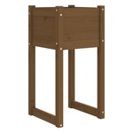 vidaXL Jardinières 2 Pièces Marron miel 40x40x81 cm Bois massif de pin