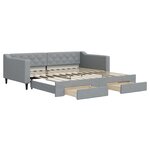 vidaXL Lit de jour avec gigogne et tiroirs sans matelas 100x200 cm