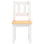 vidaXL Ensemble de table et chaises pour enfants 3 Pièces Blanc et beige
