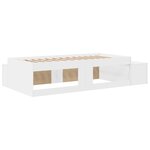 vidaXL Lit de Rangement Blanc 75x190 cm