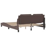 vidaXL Cadre de lit avec LED sans matelas marron 160x200 cm