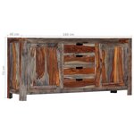 vidaXL Buffet gris 160x40x75 cm bois de sesham massif
