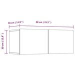 vidaXL Meubles TV 4 Pièces sonoma gris 80x30x30 cm bois d'ingénierie
