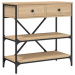 vidaXL Table console chêne sonoma 75x34 5x75 cm bois d'ingénierie