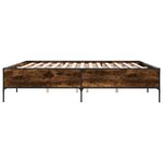vidaXL Cadre de lit sans matelas chêne fumé 200x200 cm