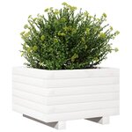 vidaXL Jardinière blanc 40x40x26 5 cm bois de pin massif