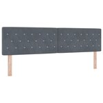 Tête de lit vidaXL en velours gris foncé avec boutons en cristal 180 cm
