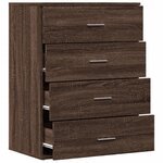 vidaXL Buffet chêne marron 60x39x80 cm bois d'ingénierie