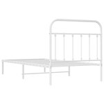 vidaXL Cadre de lit métal sans matelas et tête de lit blanc 100x190 cm