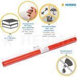 Film couvre-livres NON ADHESIF polypro 400 mm x 2 m Rouge HERMA