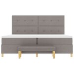 vidaXL Lit coffre avec matelas et banc Taupe 200x200 cm en tissu
