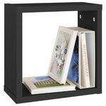 vidaXL Étagères cube murales 2 Pièces noir 30x15x30 cm
