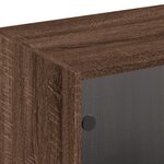 vidaXL Bibliothèque avec portes chêne marron 204x37x75 cm