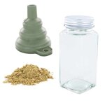 Flacon à épices poudreur + entonnoir + cardamome verte moulue 50 g