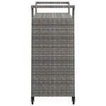 vidaXL Chariot de bar avec tiroir Gris 100x45x97 cm Résine tressée