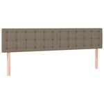 vidaXL Sommier à lattes de lit avec matelas Taupe 180x200 cm Tissu