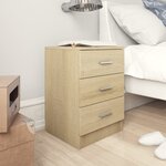 vidaXL Tables de chevet 2Pièces chêne sonoma 38x35x56cm bois d'ingénierie
