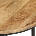 vidaXL Tables gigognes 3 Pièces bois de manguier massif brut