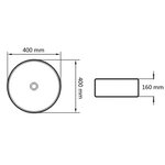 vidaXL Lavabo de salle de bain avec mitigeur Céramique Rond Blanc