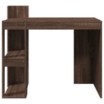 Bureau table poste de travail meuble d'ordinateur informatique étude chêne 103 5 x 56 5 x 94 cm bois d'ingénierie brun 02_0023606