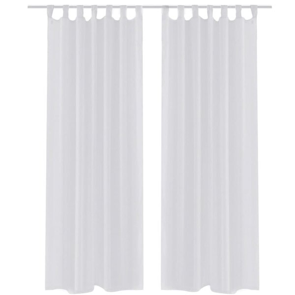 vidaXL Rideau fin Blanc 140x225 cm 2 Pièces