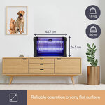 Perel Destructeur d'insectes  électrique  LED UV  grille 2800 V  bac collecteur amovible  80 m²  noir