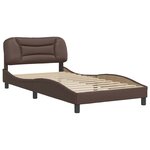 vidaXL Cadre de lit avec tête de lit Marron 100x200 cm Similicuir