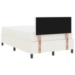 vidaXL Lit avec Sommier avec Matelas & LED Crème 120x200 cm Tissu en Velours Côtelé