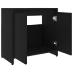 vidaXL Armoire de salle de bain noir 60x33x61 cm Bois d'ingénierie