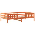 vidaXL Cadre de lit sans matelas cire marron 90x190 cm bois pin massif