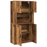 vidaXL Buffet en bois ancien 80x33x150 cm en bois reconstitué