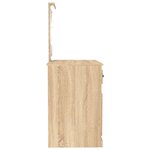 vidaXL Coiffeuse avec LED chêne sonoma 90x50x132 5cm bois d'ingénierie