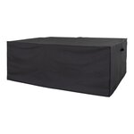 Housse table et 6 chaises 210g/m² polyester 600D enduit PU hydrofuge noir